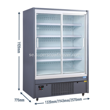 Kommersiell dryck Display Cooler Double Door Freezer